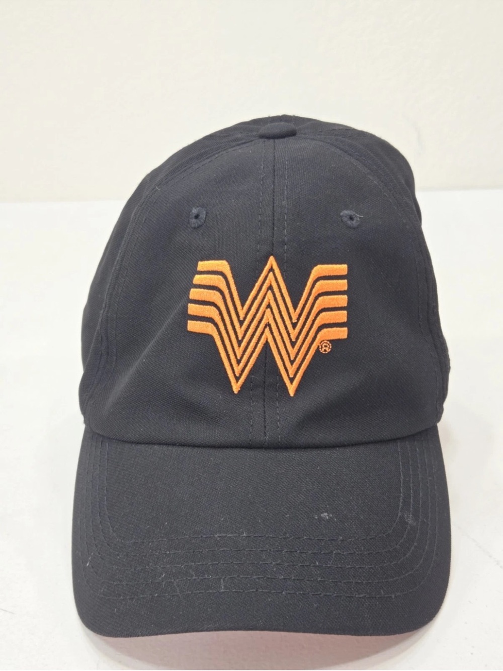 Whataburger Cap Hat Embroidered Black Adjustable Baseball Style
